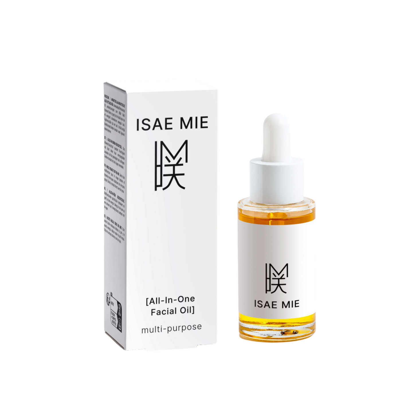 Blends of Natural Oils  bottle with a sleek design, featuring a dropper top, set against a soft background. The oil is amber in color, showcasing its rich texture and highlighting its natural ingredients like jojoba, argan, and rosehip oils