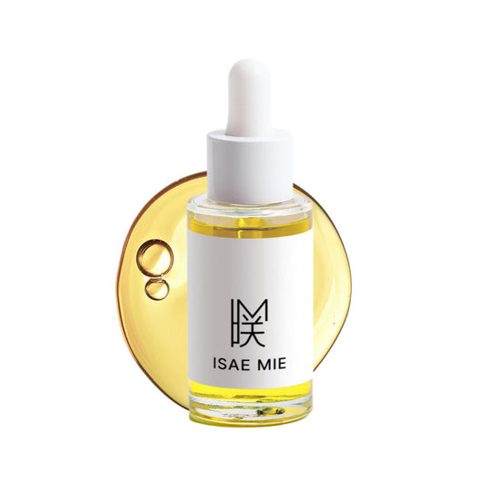 Isae Mie Natural Retinol Alternative Oil Serum bottle featuring a sleek, modern design with natural ingredients